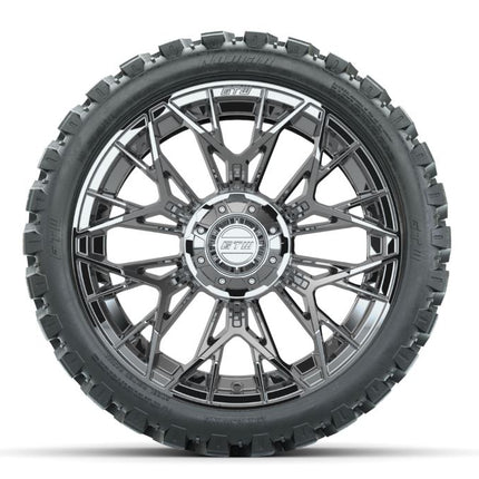 Set of (4) 15 in GTW® Stellar Chrome Wheels with 23x10-R15 Nomad All-Terrain Tires NIVEL