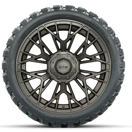 Set of (4) 15 in GTW® Stellar Matte Bronze Wheels with 23x10-R15 Nomad All-Terrain Tires NIVEL