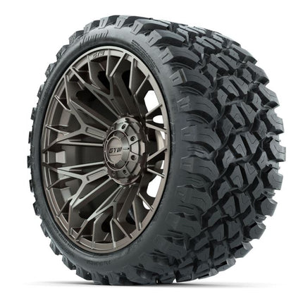 Set of (4) 15 in GTW® Stellar Matte Bronze Wheels with 23x10-R15 Nomad All-Terrain Tires NIVEL