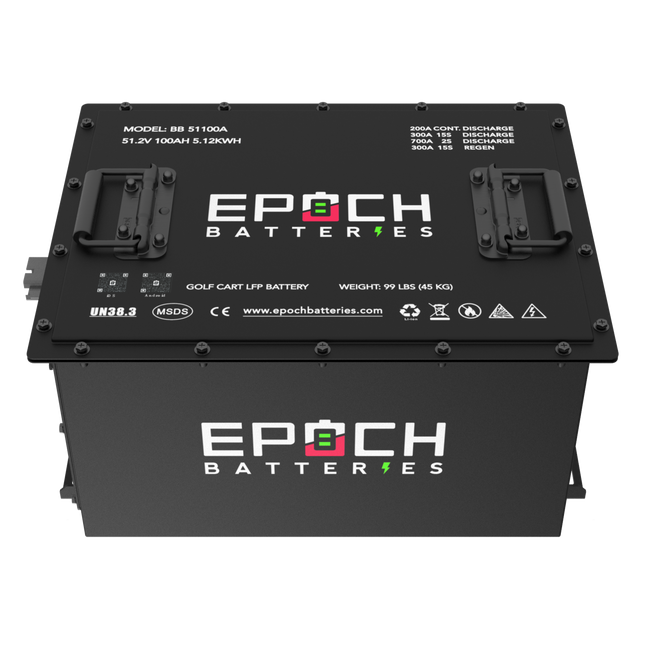 48V 100Ah  Lithium (LiFePO4) Golf Cart Battery - Complete Kit