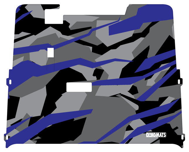 Blue Abstract Camo Dekomats