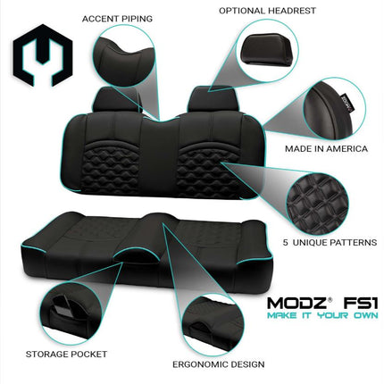 Modz FS1 Custom Front Seat, Black Base MODZ