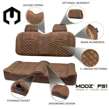 Modz FS1 Custom Front Seat, Brown Base MODZ