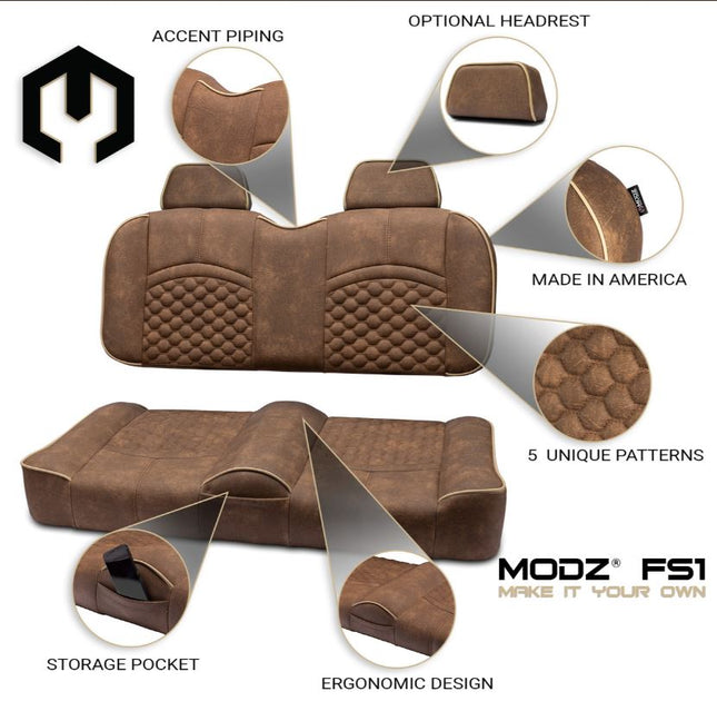 Modz FS1 Custom Front Seat, Brown Base MODZ