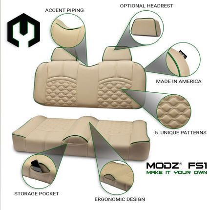 Modz FS1 Custom Front Seat, Khaki Base MODZ