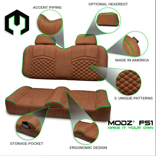 Modz FS1 Custom Front Seat, Rust Base MODZ