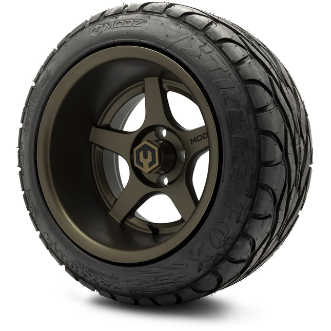 MODZ® 14" Maverick Matte Bronze Wheels & Street Tires Combo MODZ