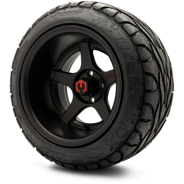 MODZ® 14" Maverick Matte Black Wheels & Street Tires Combo MODZ