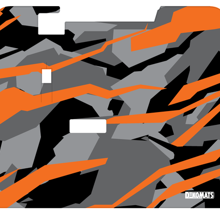 Orange Abstract Camo Dekomats