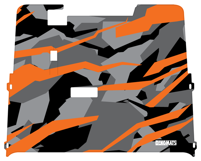 Orange Abstract Camo Dekomats