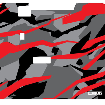 Red Abstract Camo Dekomats