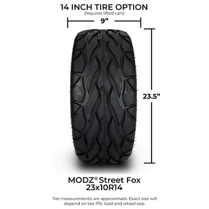 MODZ® Street Fox 23X10-14 Radial Golf Cart Tire MODZ