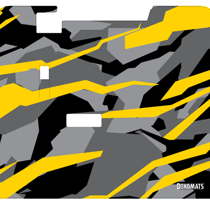 Yellow Abstract Camo Dekomats