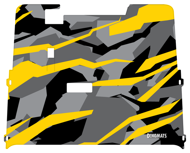 Yellow Abstract Camo Dekomats