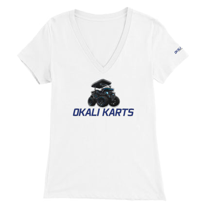 OKALI KARTS Premium Womens V-Neck T-shirt Gelato