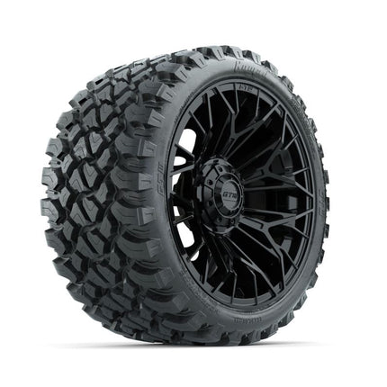 Set of (4) 15 in GTW® Stellar Black Wheels with 23x10-R15 Nomad All-Terrain Tires NIVEL