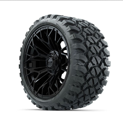 Set of (4) 15 in GTW® Stellar Black Wheels with 23x10-R15 Nomad All-Terrain Tires NIVEL