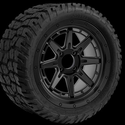 14″ Wolverine Matte Black Wheel – Aluminum Alloy / STEELENG 22″x10.5″-14″ GATOR All Terrain DOT Approved Steeleng