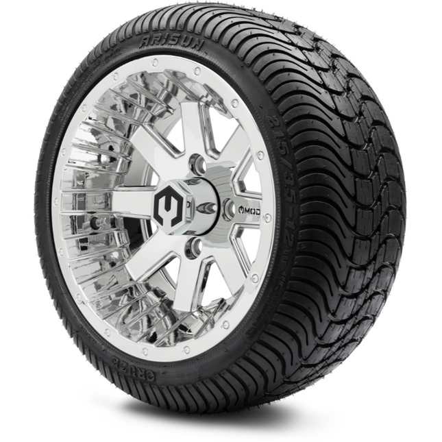 MODZ® 12" Assault Chrome Wheels & Street Tires Combo MODZ