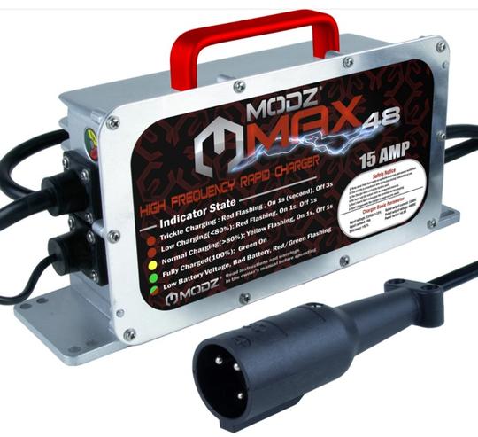 MODZ® MAX48 15 Amp Club Car Battery Charger for 48 Volt Golf Carts MODZ